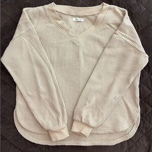 tan thermal long sleeve from madewell - size xs (oversized)!